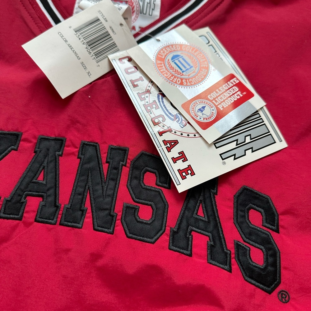 Arkansas Razorbacks Vintage Pullover Jacket Men’s XL 90s NWT! - Picture 9 of 13